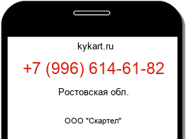 Информация о номере телефона +7 (996) 614-61-82: регион, оператор