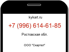 Информация о номере телефона +7 (996) 614-61-85: регион, оператор