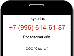Информация о номере телефона +7 (996) 614-61-87: регион, оператор
