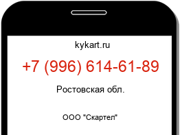 Информация о номере телефона +7 (996) 614-61-89: регион, оператор