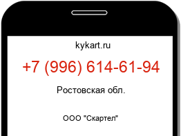 Информация о номере телефона +7 (996) 614-61-94: регион, оператор