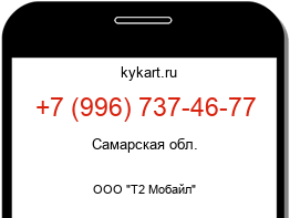 Информация о номере телефона +7 (996) 737-46-77: регион, оператор
