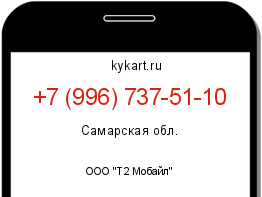 Информация о номере телефона +7 (996) 737-51-10: регион, оператор