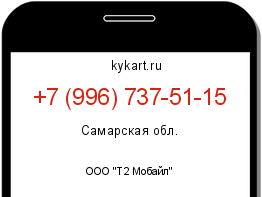Информация о номере телефона +7 (996) 737-51-15: регион, оператор