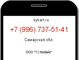 Информация о номере телефона +7 (996) 737-51-41: регион, оператор