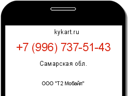 Информация о номере телефона +7 (996) 737-51-43: регион, оператор