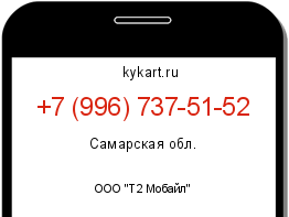 Информация о номере телефона +7 (996) 737-51-52: регион, оператор