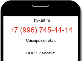 Информация о номере телефона +7 (996) 745-44-14: регион, оператор