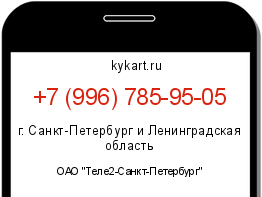 Информация о номере телефона +7 (996) 785-95-05: регион, оператор
