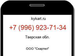 Информация о номере телефона +7 (996) 923-71-34: регион, оператор