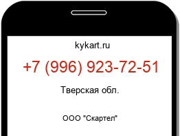 Информация о номере телефона +7 (996) 923-72-51: регион, оператор
