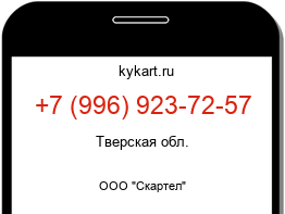 Информация о номере телефона +7 (996) 923-72-57: регион, оператор