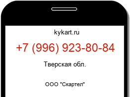Информация о номере телефона +7 (996) 923-80-84: регион, оператор