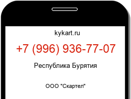 Информация о номере телефона +7 (996) 936-77-07: регион, оператор