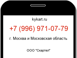 Информация о номере телефона +7 (996) 971-07-79: регион, оператор