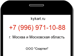 Информация о номере телефона +7 (996) 971-10-88: регион, оператор