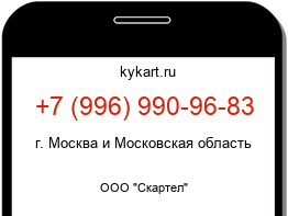 Информация о номере телефона +7 (996) 990-96-83: регион, оператор