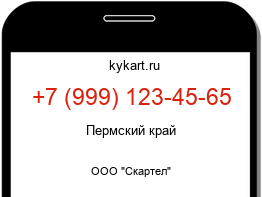 Информация о номере телефона +7 (999) 123-45-65: регион, оператор