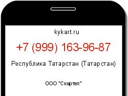 Информация о номере телефона +7 (999) 163-96-87: регион, оператор