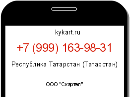 Информация о номере телефона +7 (999) 163-98-31: регион, оператор