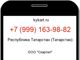 Информация о номере телефона +7 (999) 163-98-82: регион, оператор