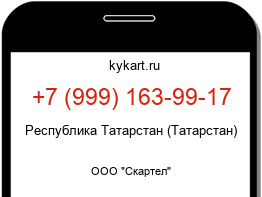 Информация о номере телефона +7 (999) 163-99-17: регион, оператор