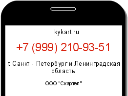 Информация о номере телефона +7 (999) 210-93-51: регион, оператор