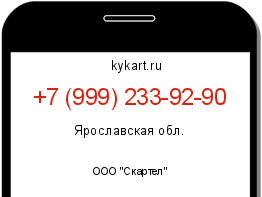 Информация о номере телефона +7 (999) 233-92-90: регион, оператор