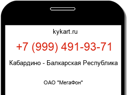 Информация о номере телефона +7 (999) 491-93-71: регион, оператор