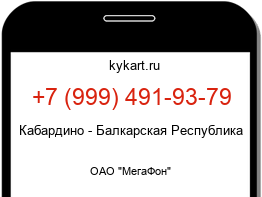 Информация о номере телефона +7 (999) 491-93-79: регион, оператор