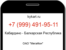 Информация о номере телефона +7 (999) 491-95-11: регион, оператор