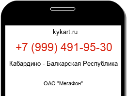 Информация о номере телефона +7 (999) 491-95-30: регион, оператор