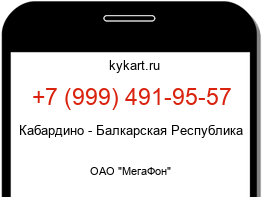 Информация о номере телефона +7 (999) 491-95-57: регион, оператор