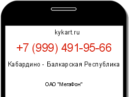 Информация о номере телефона +7 (999) 491-95-66: регион, оператор