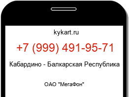 Информация о номере телефона +7 (999) 491-95-71: регион, оператор