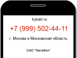 Информация о номере телефона +7 (999) 502-44-11: регион, оператор