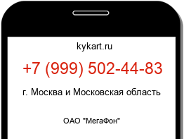 Информация о номере телефона +7 (999) 502-44-83: регион, оператор