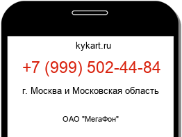 Информация о номере телефона +7 (999) 502-44-84: регион, оператор