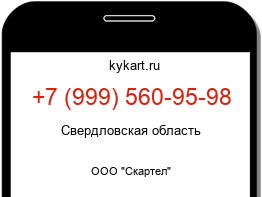 Информация о номере телефона +7 (999) 560-95-98: регион, оператор