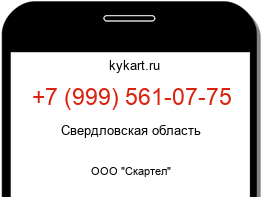 Информация о номере телефона +7 (999) 561-07-75: регион, оператор