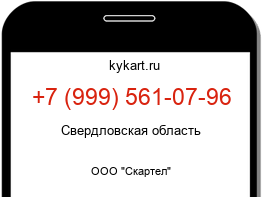 Информация о номере телефона +7 (999) 561-07-96: регион, оператор