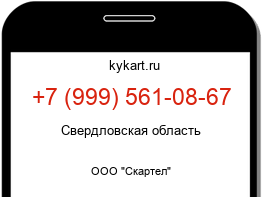 Информация о номере телефона +7 (999) 561-08-67: регион, оператор