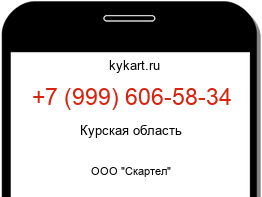 Информация о номере телефона +7 (999) 606-58-34: регион, оператор