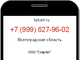 Информация о номере телефона +7 (999) 627-96-02: регион, оператор