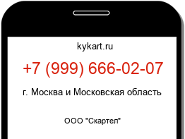 Информация о номере телефона +7 (999) 666-02-07: регион, оператор