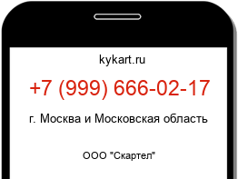 Информация о номере телефона +7 (999) 666-02-17: регион, оператор