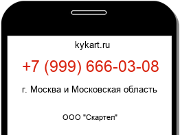 Информация о номере телефона +7 (999) 666-03-08: регион, оператор