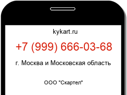 Информация о номере телефона +7 (999) 666-03-68: регион, оператор