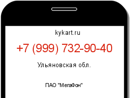 Информация о номере телефона +7 (999) 732-90-40: регион, оператор