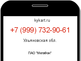 Информация о номере телефона +7 (999) 732-90-61: регион, оператор